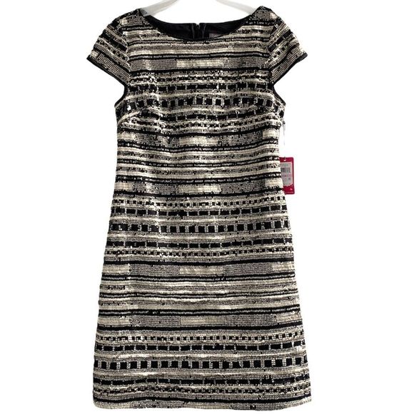 Vince Camuto Beaded Cocktail Dress size 6 - Picture 5 of 14